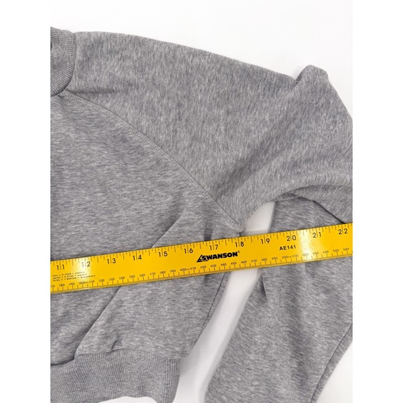 Gymshark Sweater Sweatshirt Womens Small Gray Jogging Cropped tapered Workout - Picture 6 of 8